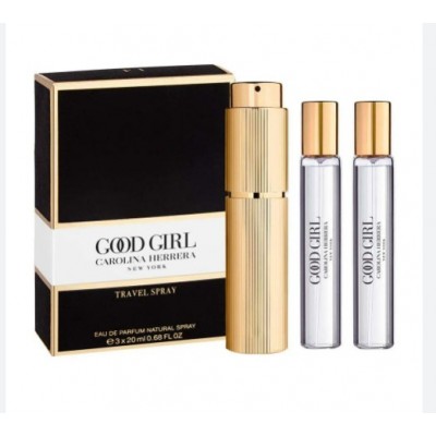 KIT Carolina Herrera Good Girl  – Refis Travel Size Perfume Feminino EDP 3X 20ML